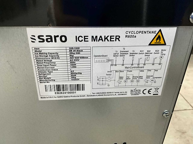 2024 saro eb 26 ijsblokjesmachine - afbeelding 2 van  2