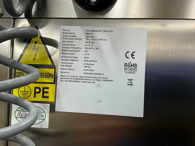 2024 saro kbw-21 gekoelde banquet wagen - afbeelding 3 van  13