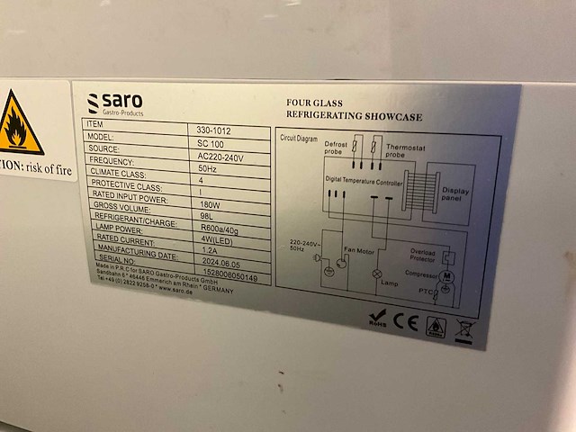 2024 saro sc 100 gebaksvitrine - afbeelding 6 van  7