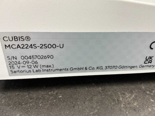 2024 sartorius cubis mca224s-2500-u analytisch laboratoriumbalans - afbeelding 5 van  5