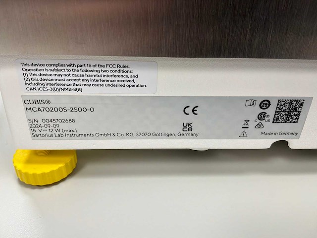 2024 sartorius cubis mca70200s hoge capaciteit labbalans - afbeelding 3 van  4