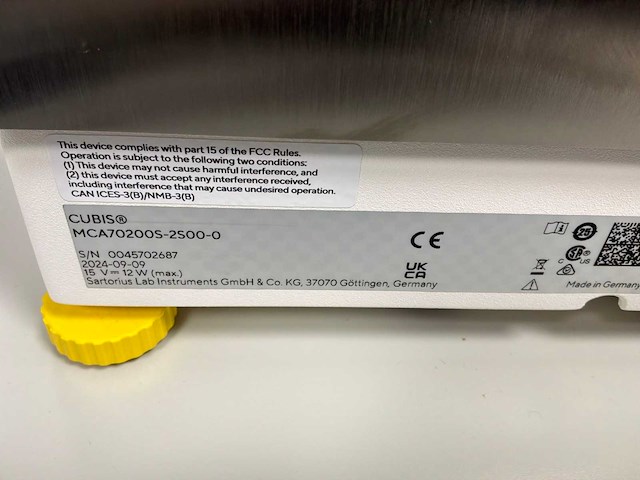 2024 sartorius cubis mca70200s hoge capaciteit labbalans - afbeelding 4 van  4