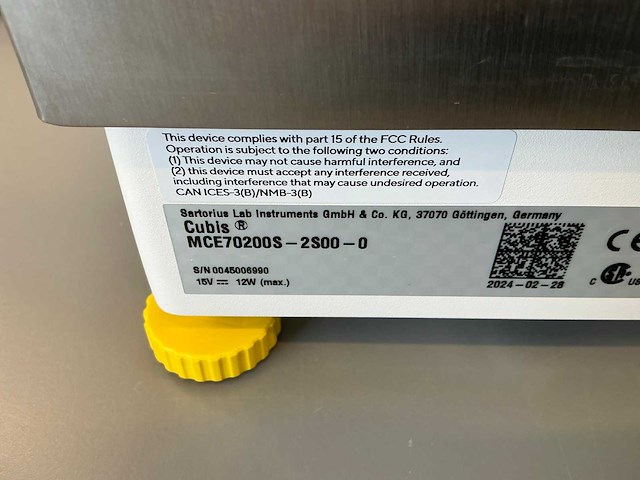 2024 sartorius cubis mca70200s hoge capaciteit labbalans - afbeelding 2 van  3