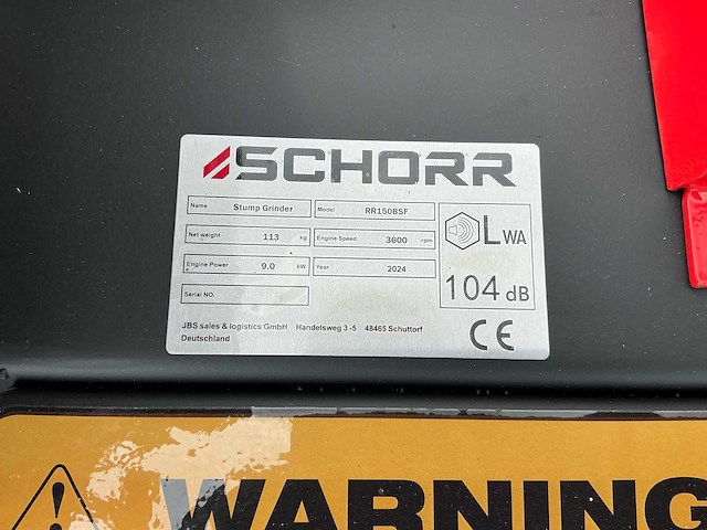 2024 schorr rr150bsf boomstam freesmachine - afbeelding 7 van  8