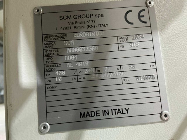 2024 scm me40tr automatische kantenaanlijmmachine - afbeelding 14 van  17