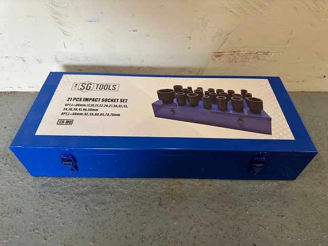 2024 sg tools cr-mo 21 st krachtdoppenset - afbeelding 2 van  3