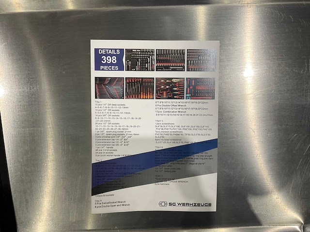 2024 sg werkzeuge sg14-24 xxl 7/7 gereedschap wagen gevuld - afbeelding 9 van  9
