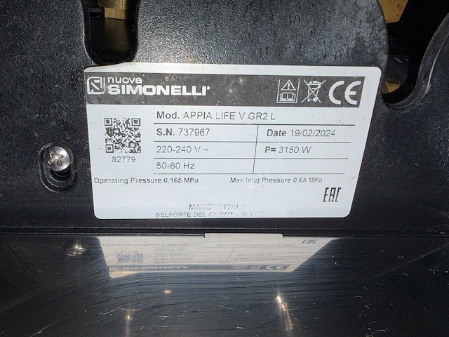 2024 simonelli - appia life vgr2l - espressomachine - afbeelding 7 van  10