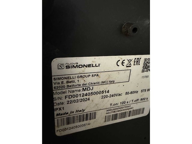 2024 simonelli - nuova - mdj - volautomatische koffiemolen - afbeelding 5 van  8