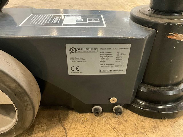 2024 stahlgruppe sghj50t pneumatische garagekrik - afbeelding 5 van  6