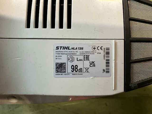 2024 stihl hla 135 stok heggenschaar - afbeelding 5 van  5