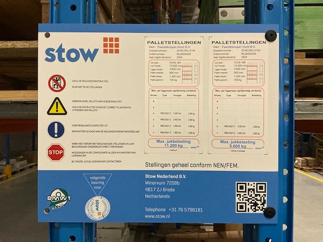 2024 stow palletstelling (168 secties) - afbeelding 8 van  9