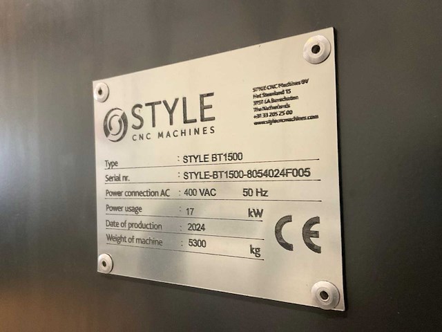 2024 style bt1500 cnc-freesmachine - afbeelding 13 van  20