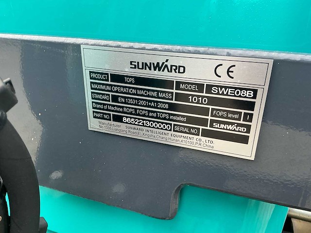 2024 sunward swe08b minigraafmachine - afbeelding 7 van  16