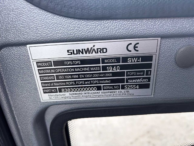 2024 sunward swe20f minigraafmachine - afbeelding 53 van  56