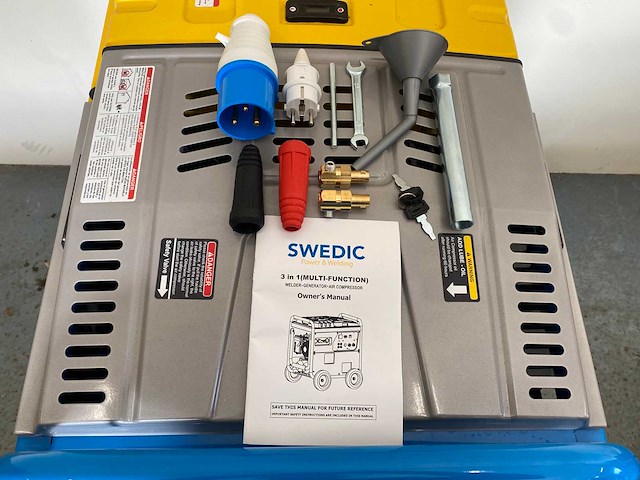 2024 swedic 3 in 1 generator-lasmachine-compressor stroomgenerator - afbeelding 5 van  9