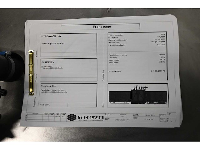 2024 tecglass - vitro-wash 16v - verticale glas wasmachine - afbeelding 9 van  22