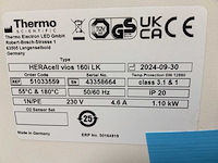 2024 thermowetenschappelijke heracell vios 160i lk laboratorium co2-incubator (2x) - afbeelding 6 van  7