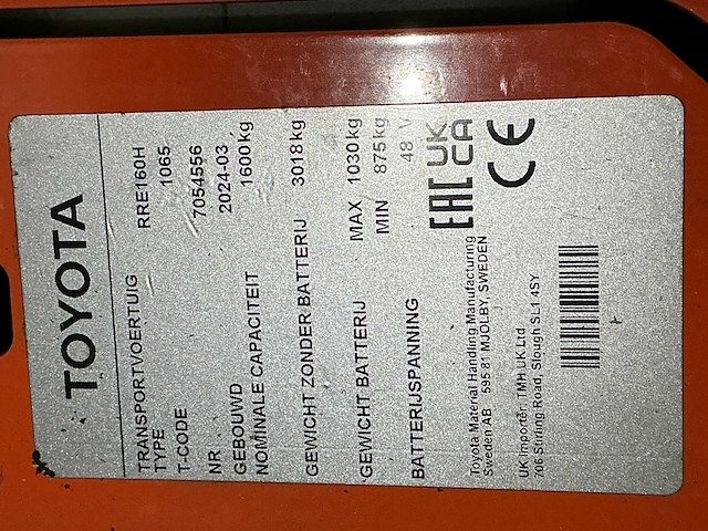 2024 toyota rre160h reachtruck - afbeelding 11 van  22
