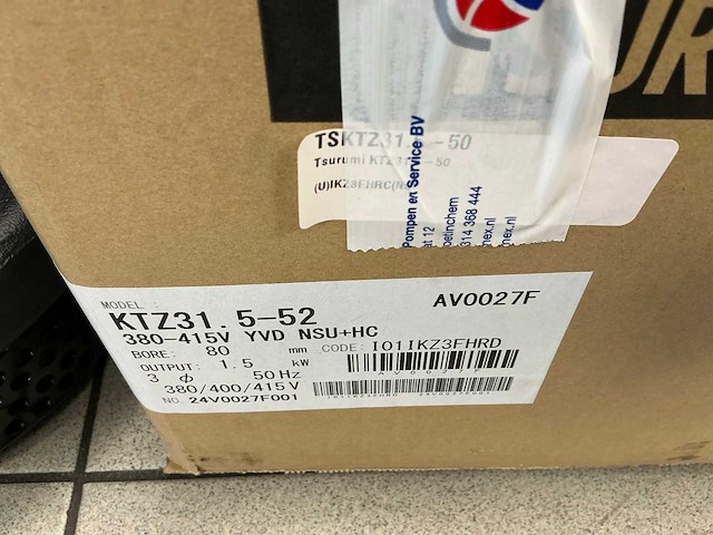 2024 tsurumi ktz31.5-52 dompelpomp - afbeelding 2 van  3