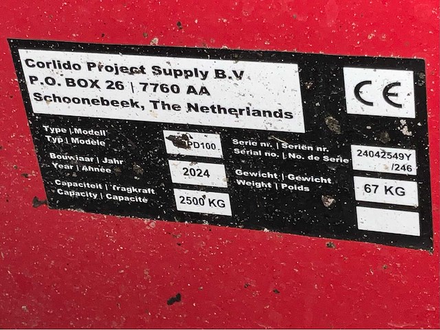 2024 weldon / corlido hydraulische handpalletwagen - afbeelding 3 van  3