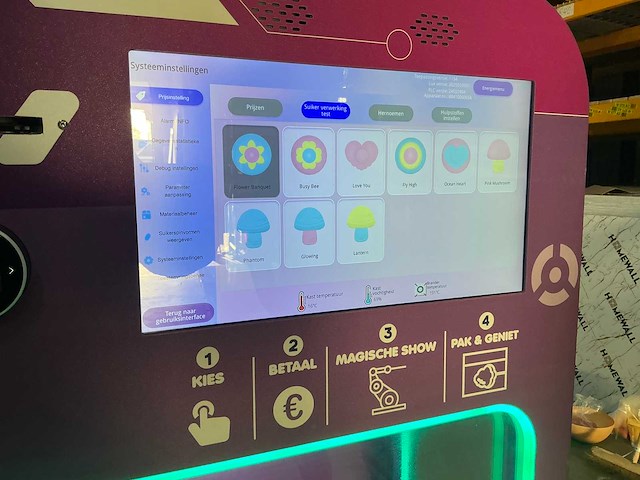 2024 wm980 mobiel verkoopautomaat suikerspin machine rainbow - afbeelding 3 van  15