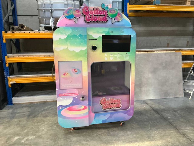 2024 wm980 mobiel verkoopautomaat suikerspin machine rainbow - afbeelding 8 van  15