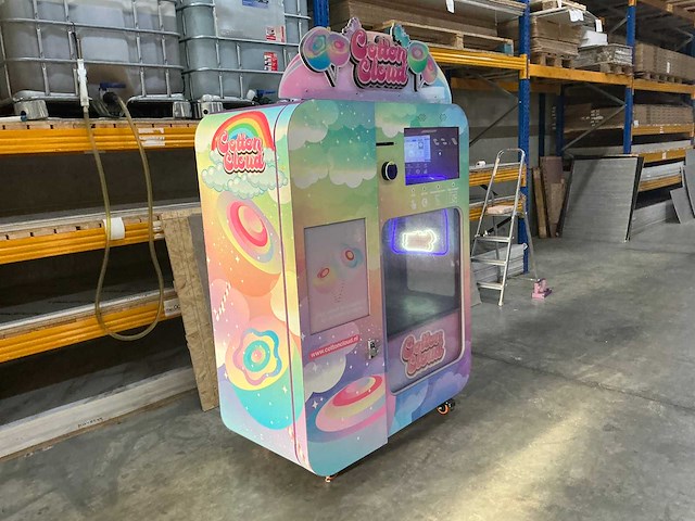 2024 wm980 mobiel verkoopautomaat suikerspin machine rainbow - afbeelding 9 van  15