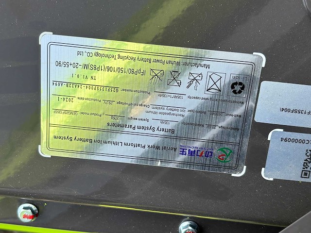 2024 zoomlion zs0808ac-li hoogwerker - afbeelding 10 van  12