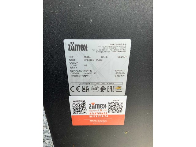 2024 zumex speed s+ overige fruit- en groenteverwerking - afbeelding 12 van  15