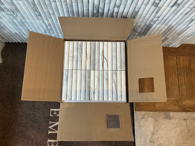 2025 - arabescato marmer - luxe natuursteentegels (37,5m2) - afbeelding 2 van  8