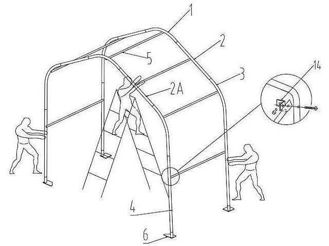 2025 - easy-going - (15,0x5,50x5,30 meter) - garage / tent / opslag shelter 185017p - afbeelding 2 van  13