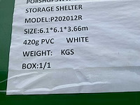 2025 - easy-going - (6,10x6,10x3,65 meter) - garage / tent / opslag shelter p202012r - afbeelding 10 van  10