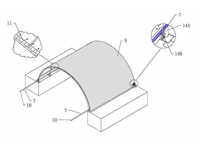 2025 - easy-going - (6x6x2 meter) - shelter overkapping / tent tussen 2 containers c2020 - afbeelding 22 van  28