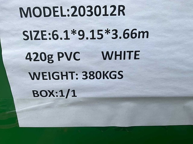 2025 - easy-going - (9,10x6,10x3,65 meter) - garage / tent / opslag shelter p203012r - afbeelding 2 van  10