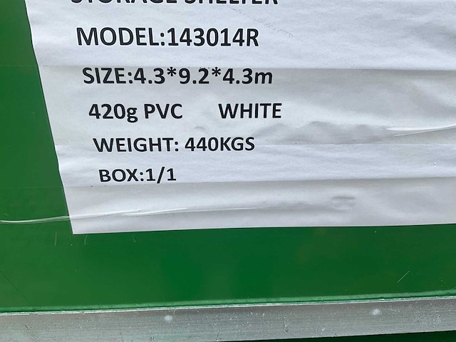 2025 - easy-going - (9,20x4,30x4,30 meter) - garage tent / opslag shelter 143014r - afbeelding 7 van  15