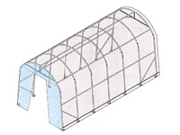 2025 - easy-going - (9,20x4,30x4,30 meter) - garage tent / opslag shelter 143014r - afbeelding 3 van  24
