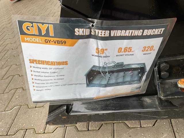 2025 - giyi - vb59 - vibrerende zeefbak / screening bucket - afbeelding 9 van  14