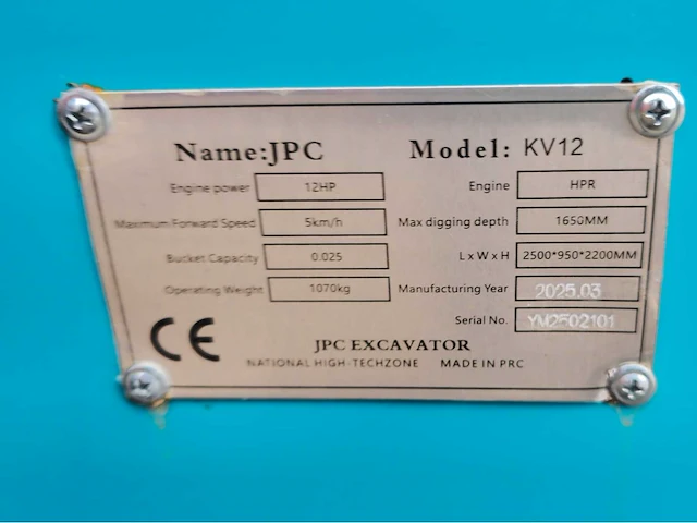 2025 - jpc - kv12 - blauw - minigraafmachine - afbeelding 4 van  14