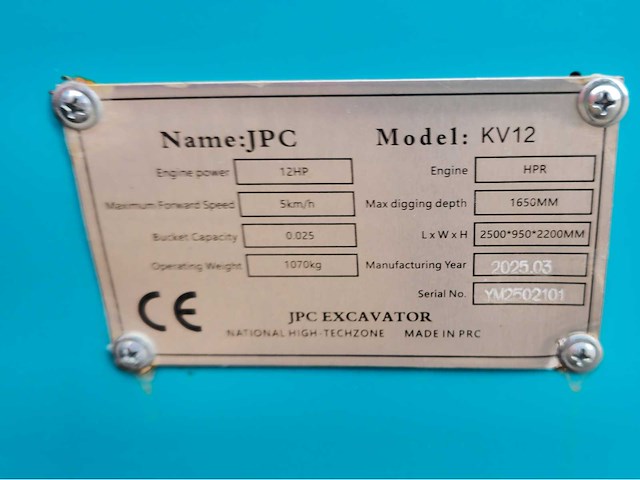 2025 - jpc - kv12 - blauw - minigraafmachine - afbeelding 2 van  4