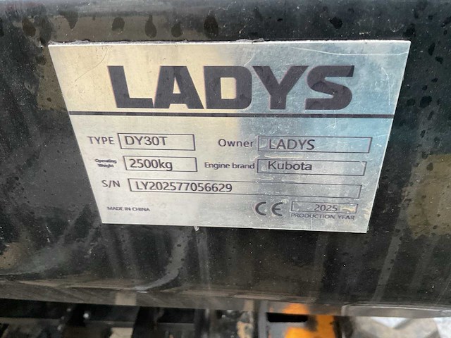 2025 - ladys dy30t kubota motor - afbeelding 2 van  34