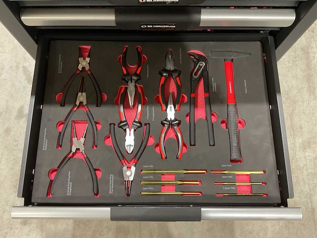 2025 - sg werkzeuge 7 laden 266 pc’s blacklist gereedschapswagen gevuld - afbeelding 21 van  22