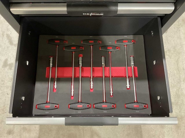 2025 - sg werkzeuge 7 laden 266 pc’s blacklist gereedschapswagen gevuld - afbeelding 19 van  19