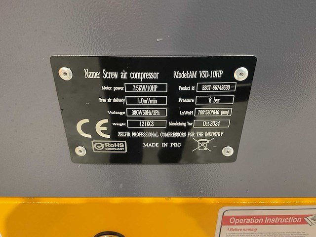 2025 - zelfier - vsd-10hp - schroefcompressor - afbeelding 5 van  19