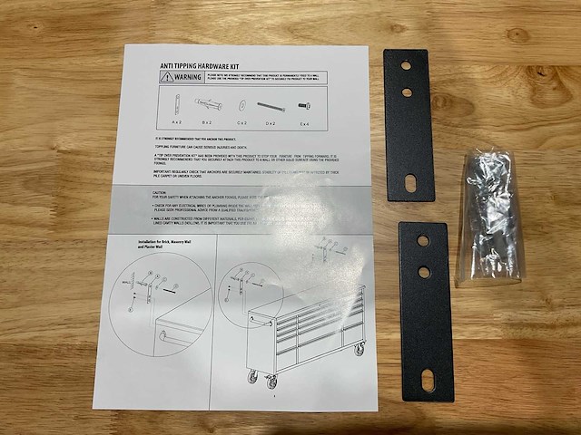 2025 72” 15 laden htc7215pc-1 zwart/hout gereedschapswagen - afbeelding 16 van  16