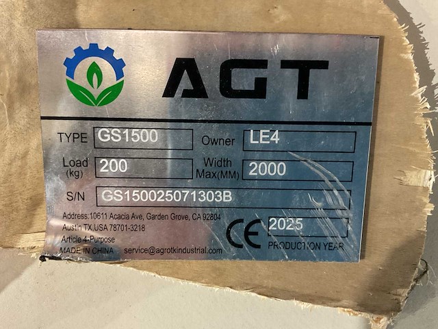 2025 agt gs1500 houthakselaar - afbeelding 11 van  57