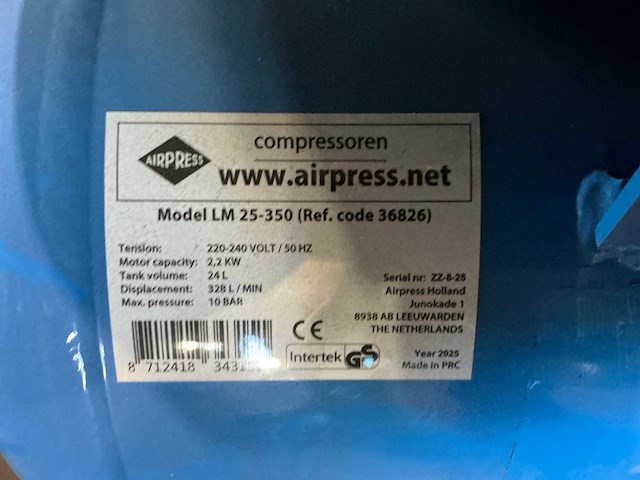 2025 airpress lm25-350 luchtcompressor - afbeelding 6 van  6