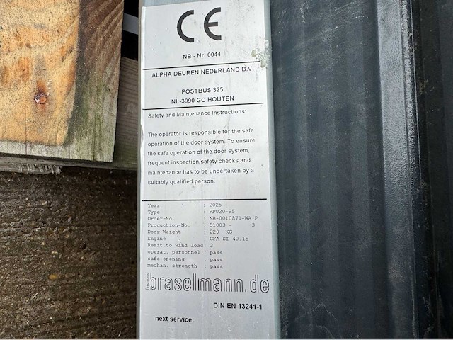 2025 alpha deuren rpu20-95 roldeur - afbeelding 4 van  14