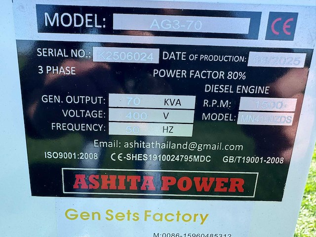 2025 ashita ag3-70kva stoomgenerator ongebruikt - afbeelding 6 van  12