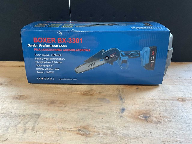2025 boxer bx-3301 accu kettingzaag - afbeelding 4 van  4